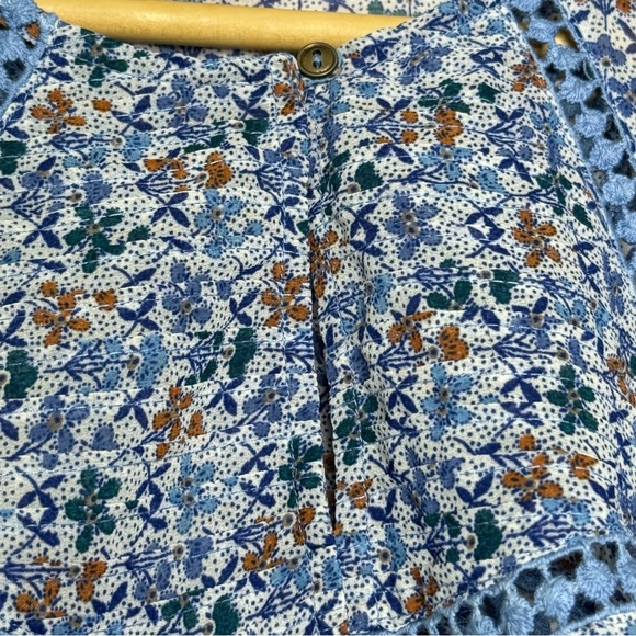 Anthropologie Holding Horses Betony Swing Dress in Blue Floral Sz 2 - Picture 9 of 14